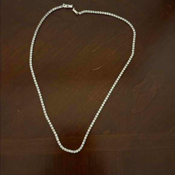 Silver Tennis Necklace - Picture 4 of 6
